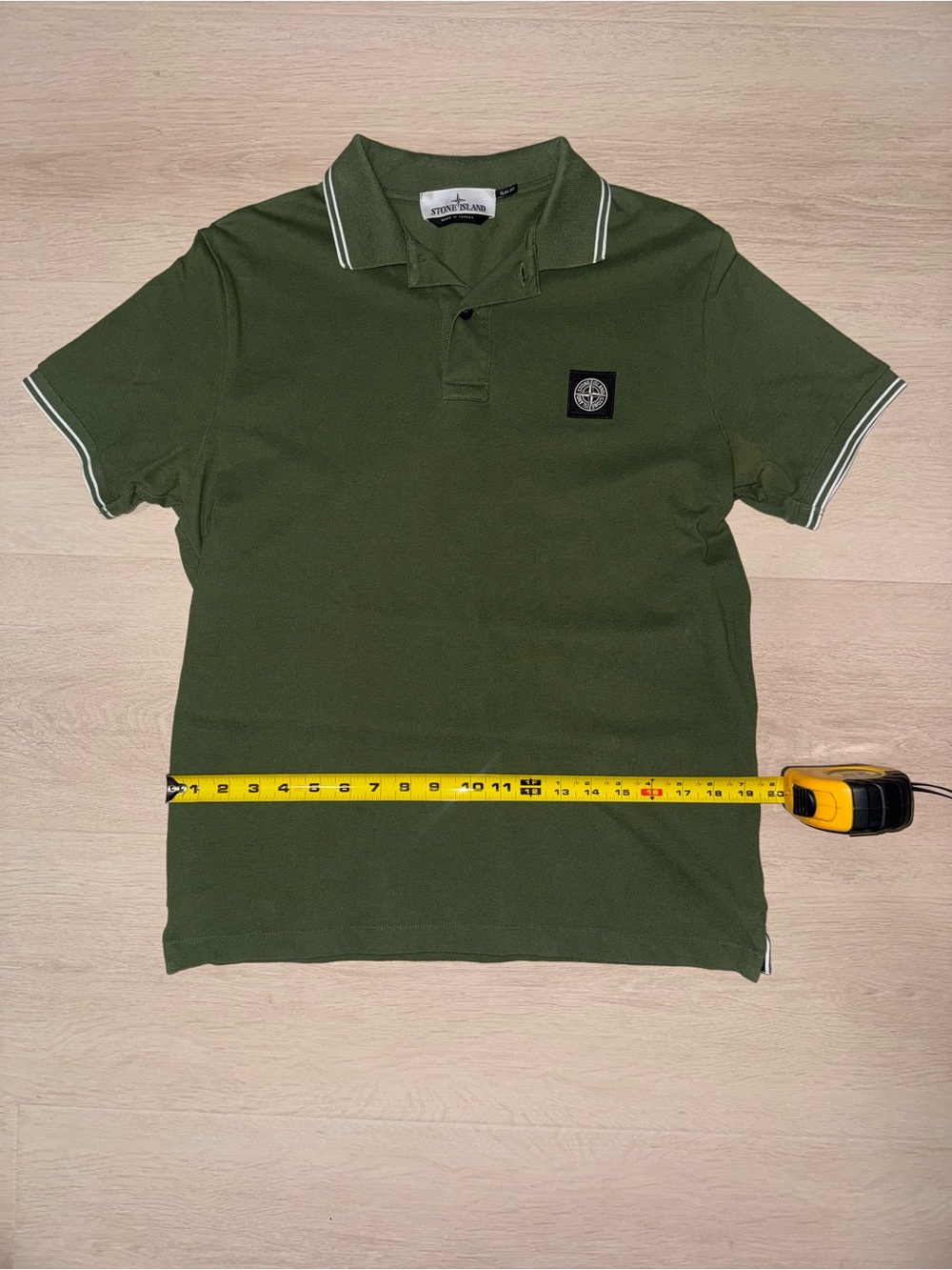 Stone Island Green Polo with Contrast Tipping - Picture 3 of 5
